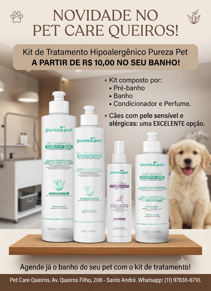 Kit Tratamento Hipoalergênico Pureza Pet — oferta na PetCare Xingu