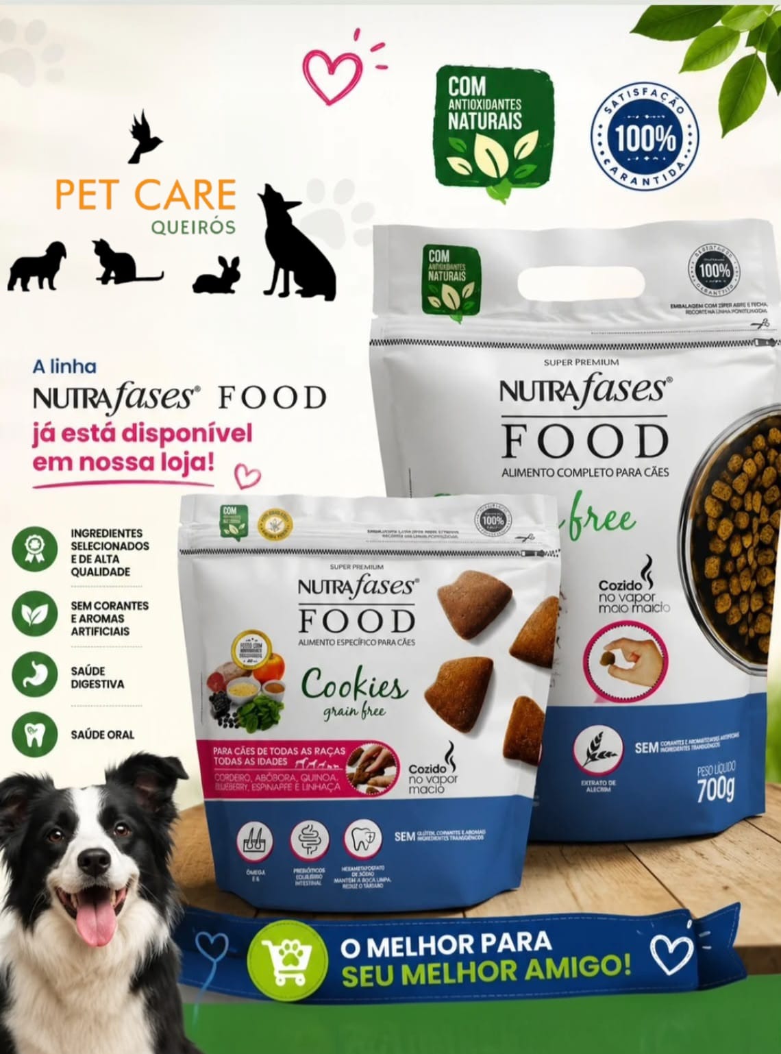 Linha NutraFases Food — oferta na PetCare Xingu